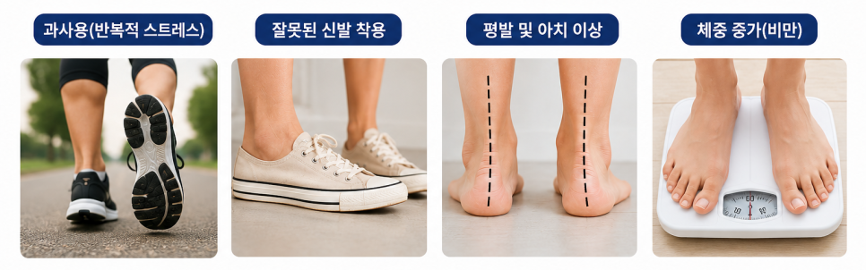 족저근막염의 원인